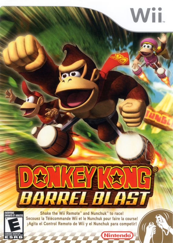 Donkey Kong Barrel Blast box art for Wii